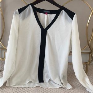 Black and white blouse